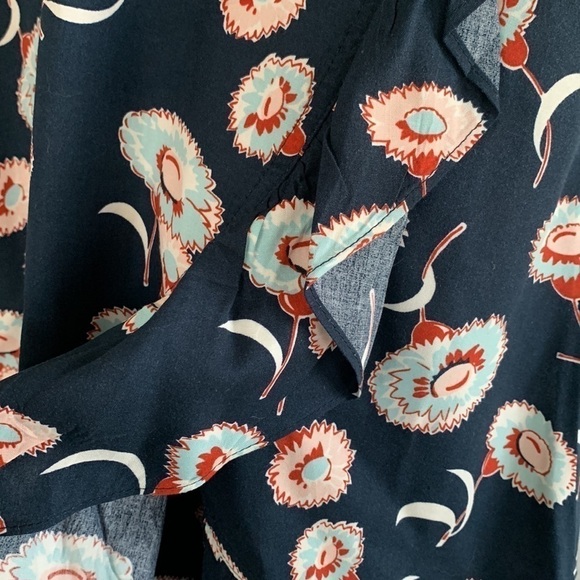 J. Crew Mercantile Floral Faux Wrap Dress Size 4 - Picture 8 of 17